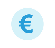 Icône représentant le symbole euro